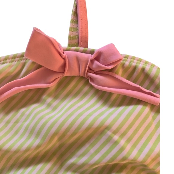 KATE MACK VINTAGE Pink & Green Bikini Boy Short Set - GIRL Size 7 - Picture 2 of 8